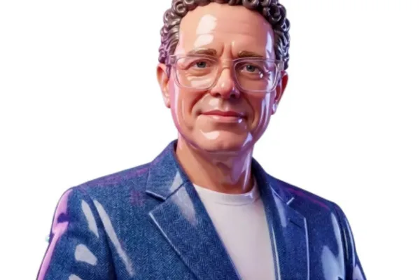 Illustrated avatar of Alan Helmick: glasses, a warm smile and a blue blazer.